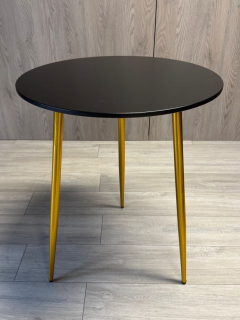 Stół okrągły VINCI BLACK 60 cm GOLD