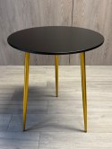 Stół okrągły VINCI BLACK 70 cm GOLD