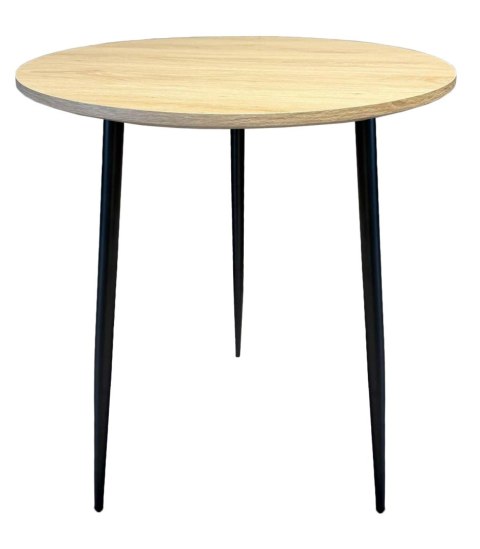 Stół okrągły VINCI OAK WOOD 70 cm SMOKE