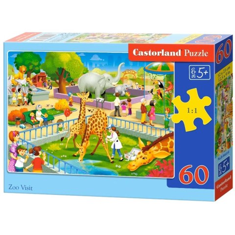 Puzzle układanka 60el. Zwierzęta safari zoo 5+ CASTORLAND Puzzle układanka 60el. Zwierzęta safari zoo 5+ CASTORLAND