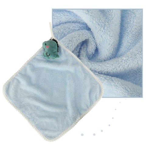 Ręcznik ręczniczek do rąk dla dzieci do przedszkola 30x30cm niebieski dinozaur Ręcznik ręczniczek do rąk dla dzieci do przedszkola 30x30cm niebieski dinozaur