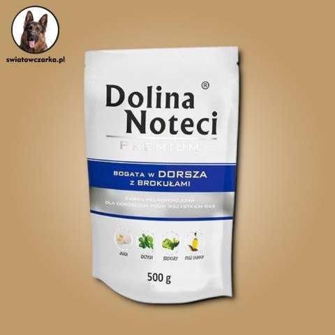 Dolina Noteci Premium bogata w dorsza z brokułami saszetka 500 g Dolina Noteci Dolina Noteci Premium bogata w dorsza z brokułami saszetka 500 g Dolina Noteci