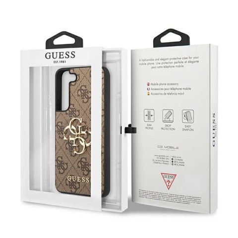 Guess 4G Big Metal Logo - Etui Samsung Galaxy S23 (brązowy) Guess 4G Big Metal Logo - Etui Samsung Galaxy S23 (brązowy)