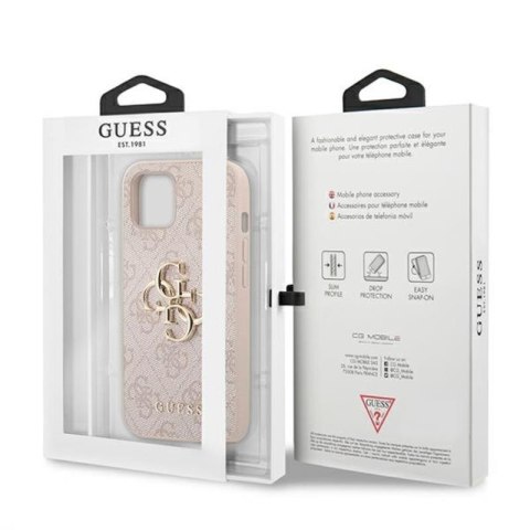Guess 4G Big Metal Logo - Etui iPhone 13 (różowy) Guess 4G Big Metal Logo - Etui iPhone 13 (różowy)
