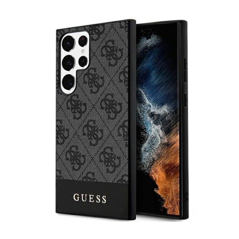 Guess 4G Bottom Stripe Metal Logo Collection - Etui Samsung Galaxy S24 Ultra (czarny) Guess 4G Bottom Stripe Metal Logo Collection - Etui Samsung Galaxy S24 Ultra (czarny)