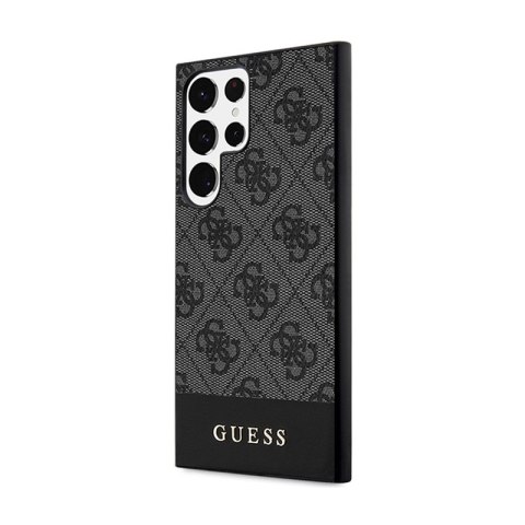 Guess 4G Bottom Stripe Metal Logo Collection - Etui Samsung Galaxy S24 Ultra (czarny) Guess 4G Bottom Stripe Metal Logo Collection - Etui Samsung Galaxy S24 Ultra (czarny)