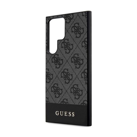 Guess 4G Bottom Stripe Metal Logo Collection - Etui Samsung Galaxy S24 Ultra (czarny) Guess 4G Bottom Stripe Metal Logo Collection - Etui Samsung Galaxy S24 Ultra (czarny)