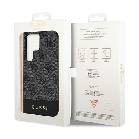 Guess 4G Bottom Stripe Metal Logo Collection - Etui Samsung Galaxy S24 Ultra (czarny) Guess 4G Bottom Stripe Metal Logo Collection - Etui Samsung Galaxy S24 Ultra (czarny)