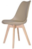 Krzesło skandynawskie MONZA BEIGE PU