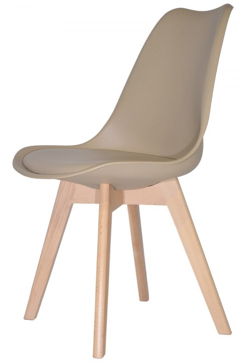 Krzesło skandynawskie MONZA BEIGE PU