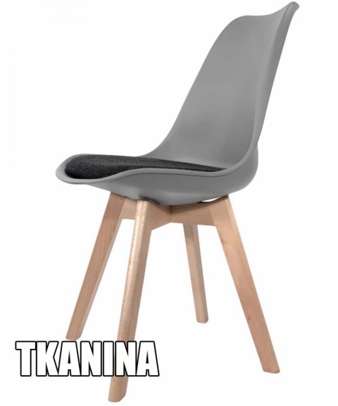 Krzesło skandynawskie MONZA LIGHT GREY - Black Fabric II Krzesło skandynawskie MONZA LIGHT GREY - Black Fabric II