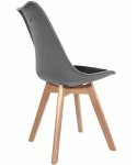 Krzesło skandynawskie MONZA LIGHT GREY - Black Fabric II