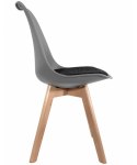 Krzesło skandynawskie MONZA LIGHT GREY - Black Fabric II