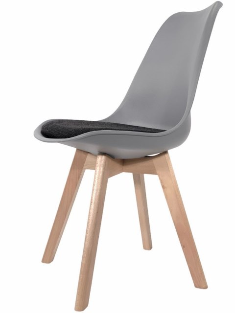 Krzesło skandynawskie MONZA LIGHT GREY - Black Fabric II Krzesło skandynawskie MONZA LIGHT GREY - Black Fabric II