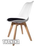 Krzesło skandynawskie MONZA WHITE - Black Fabric II