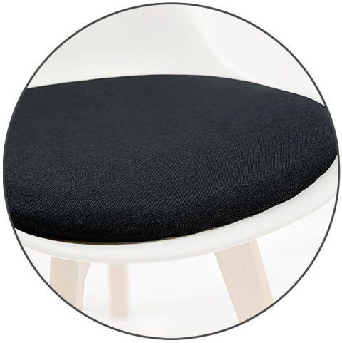 Krzesło skandynawskie MONZA WHITE - Black Fabric II Krzesło skandynawskie MONZA WHITE - Black Fabric II