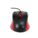 Mysz OMEGA optyczna 1600dpi USB czarno-czerwona (41790)