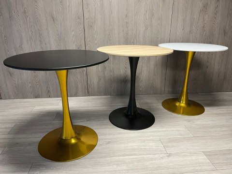 Stół okrągły VICTORY BLACK 70 cm GOLD Stół okrągły VICTORY BLACK 70 cm GOLD