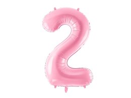 Balon foliowy Cyfra 2, 86cm, różowy