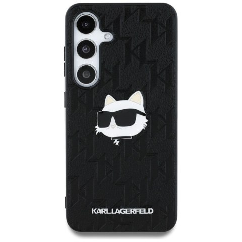 Karl Lagerfeld Leather Monogram Pin Logo Choupette Head - Etui Samsung Galaxy S25 (czarny) Karl Lagerfeld Leather Monogram Pin Logo Choupette Head - Etui Samsung Galaxy S25 (czarny)