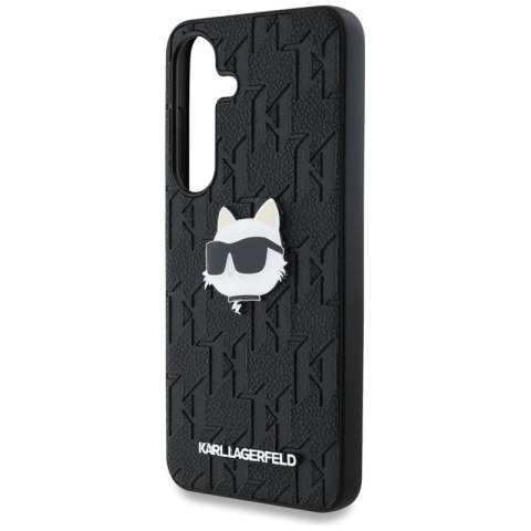 Karl Lagerfeld Leather Monogram Pin Logo Choupette Head - Etui Samsung Galaxy S25 (czarny) Karl Lagerfeld Leather Monogram Pin Logo Choupette Head - Etui Samsung Galaxy S25 (czarny)