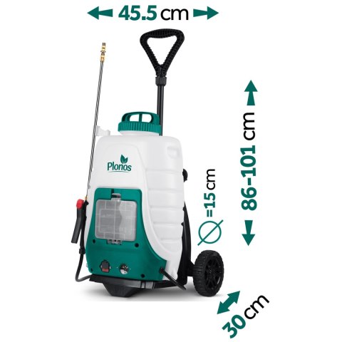 Opryskiwacz akumulatorowy z wózkiem Plonos PL-601 Opryskiwacz akumulatorowy z wózkiem Plonos PL-601