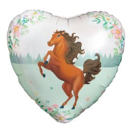 Balon Foliowy - koń, serce, 43cm