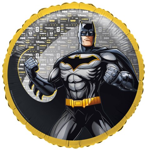 Balon foliowy Batman okrągły 43cm Balon foliowy Batman okrągły 43cm
