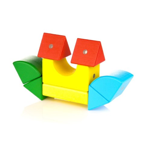 Drewniane klocki magnetyczne WABI 20 el. [76 ruchomych magnesów]