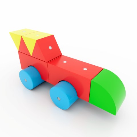 Drewniane klocki magnetyczne WABI 40 el. [152 ruchome magnesy]