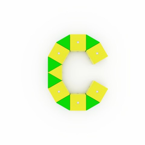 Drewniane klocki magnetyczne WABI 80 el. [304 ruchome magnesy]