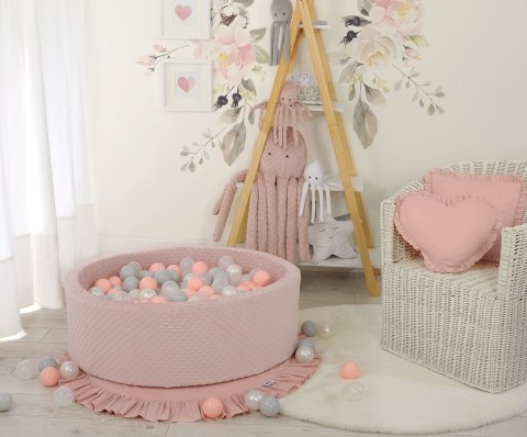 Suchy basen minky H-30 cm z piłkami 200szt.- brudny róż Suchy basen minky H-30 cm z piłkami 200szt.- brudny róż