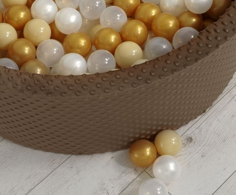 Suchy basen minky H-30 cm z piłkami 200szt.- czekoladowy Suchy basen minky H-30 cm z piłkami 200szt.- czekoladowy