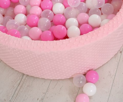 Suchy basen minky H-30 cm z piłkami 200szt.- różowy Suchy basen minky H-30 cm z piłkami 200szt.- różowy