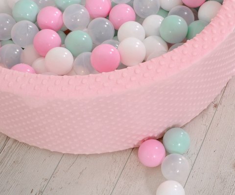 Suchy basen minky H-30 cm z piłkami 200szt.- różowy Suchy basen minky H-30 cm z piłkami 200szt.- różowy