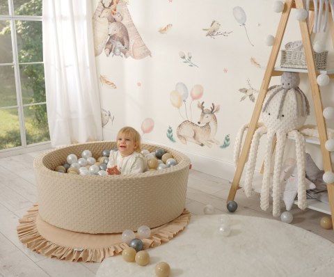 Suchy basen minky H-30 cm z piłkami 200szt.- różowy Suchy basen minky H-30 cm z piłkami 200szt.- różowy