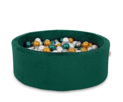 Suchy basen minky H-30 cm z piłkami 300szt. - butelkowa zieleń Suchy basen minky H-30 cm z piłkami 300szt. - butelkowa zieleń