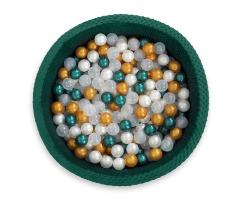Suchy basen minky H-30 cm z piłkami 300szt. - butelkowa zieleń Suchy basen minky H-30 cm z piłkami 300szt. - butelkowa zieleń