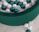 Suchy basen minky H-30 cm z piłkami 300szt. - butelkowa zieleń