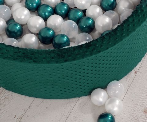 Suchy basen minky H-30 cm z piłkami 300szt. - butelkowa zieleń Suchy basen minky H-30 cm z piłkami 300szt. - butelkowa zieleń