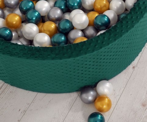 Suchy basen minky H-30 cm z piłkami 300szt. - butelkowa zieleń Suchy basen minky H-30 cm z piłkami 300szt. - butelkowa zieleń