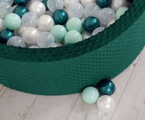 Suchy basen minky H-30 cm z piłkami 300szt. - butelkowa zieleń Suchy basen minky H-30 cm z piłkami 300szt. - butelkowa zieleń
