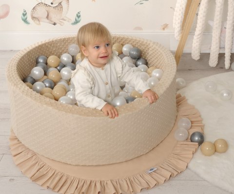 Suchy basen minky H-30 cm z piłkami 300szt. - butelkowa zieleń Suchy basen minky H-30 cm z piłkami 300szt. - butelkowa zieleń