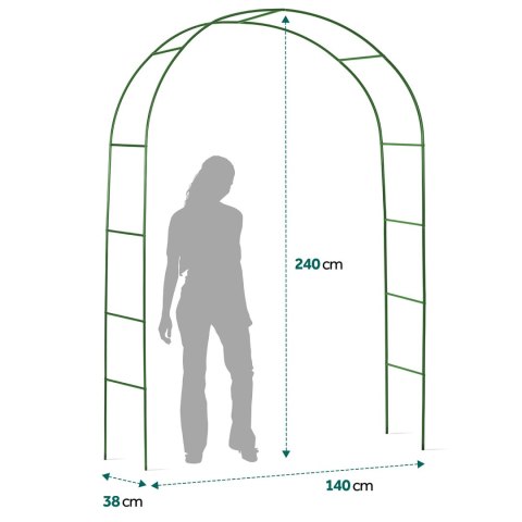 Pergola ogrodowa łuk 240 cm Plonos PL-990 Pergola ogrodowa łuk 240 cm Plonos PL-990