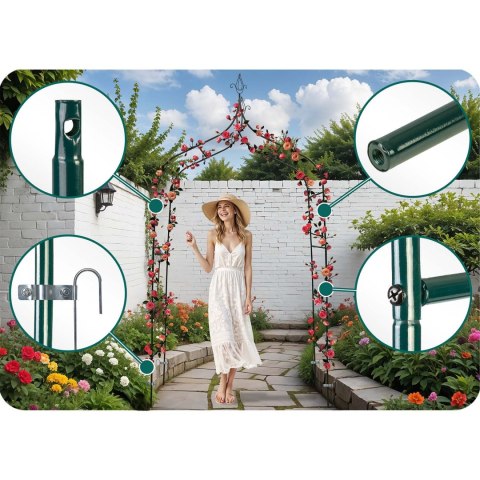 Pergola ogrodowa łuk 265 cm Plonos PL-991 Pergola ogrodowa łuk 265 cm Plonos PL-991