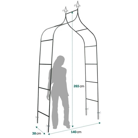 Pergola ogrodowa łuk 265 cm Plonos PL-991 Pergola ogrodowa łuk 265 cm Plonos PL-991