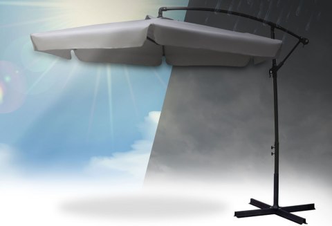 Parasol ogrodowy składany 6 segmentów beżowy 350cm Parasol ogrodowy składany 6 segmentów beżowy 350cm