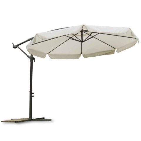 Parasol ogrodowy składany 8 segmentów beżowy 350cm Parasol ogrodowy składany 8 segmentów beżowy 350cm