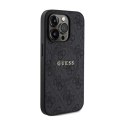 Guess 4G Collection Leather Metal Logo MagSafe - Etui iPhone 13 Pro Max (czarny)