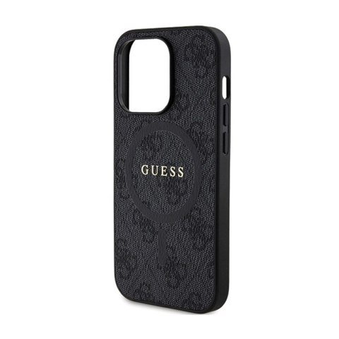 Guess 4G Collection Leather Metal Logo MagSafe - Etui iPhone 13 Pro Max (czarny) Guess 4G Collection Leather Metal Logo MagSafe - Etui iPhone 13 Pro Max (czarny)